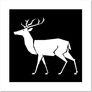 Modern Minimalist Deer Stag Hart Design - Stag Do Stag Party Stag Night Posters and Art